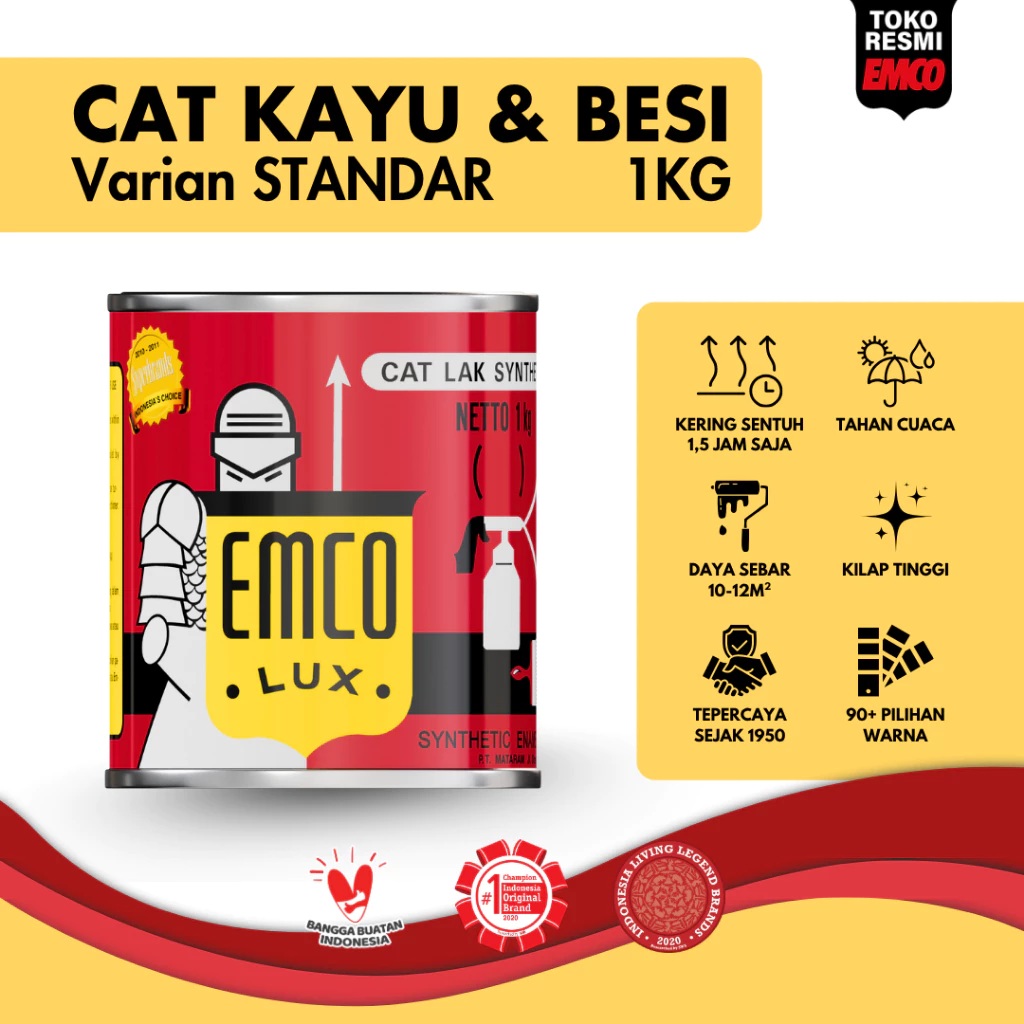 Emco Lux – Cat Kayu dan Besi 1kg